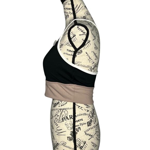 Gaiam (M) Strappy Wireless Sports Bra Med-Impact Racerback Workout Yoga Bralette - Picture 3 of 14